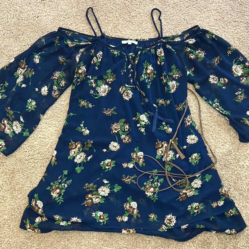 Purple Snow Boho Floral Dress